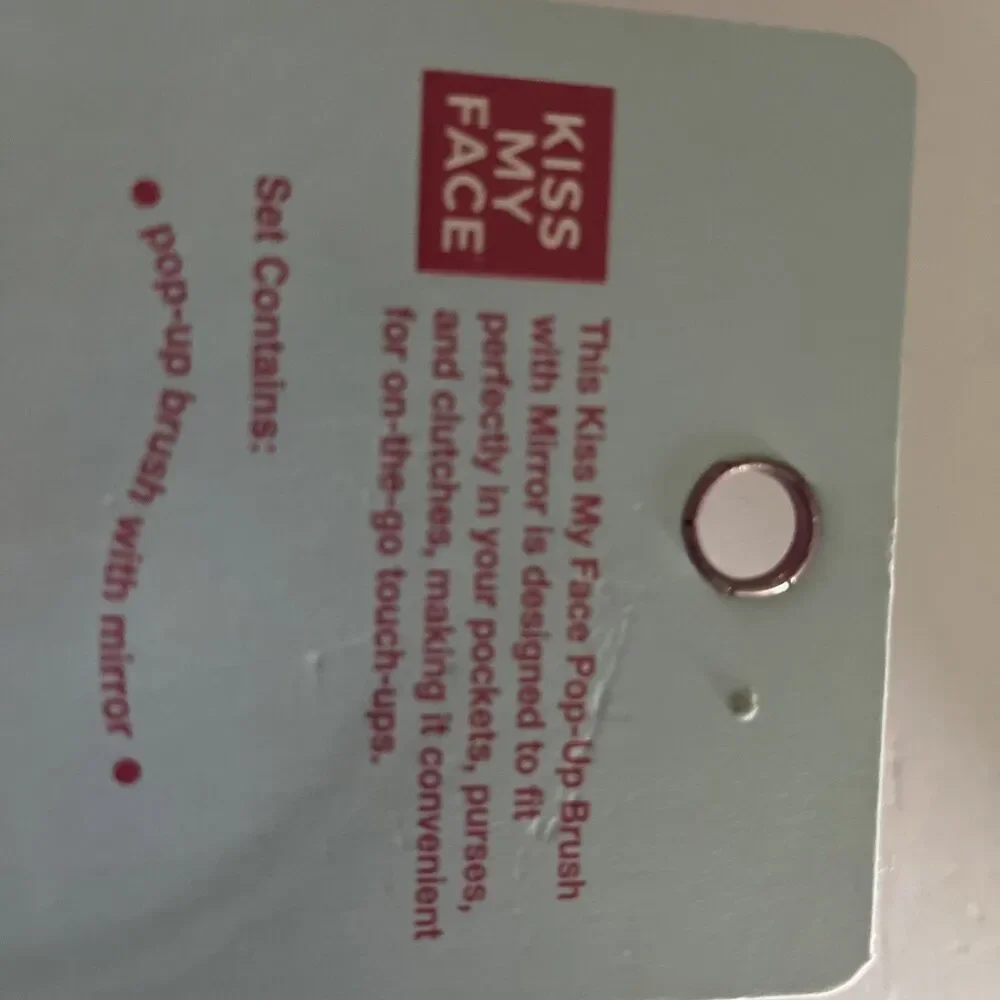 Kiss My Face Blotting Paper 100 Oil Absorbing Sheets , Puff,Mirror Pop Up Brush